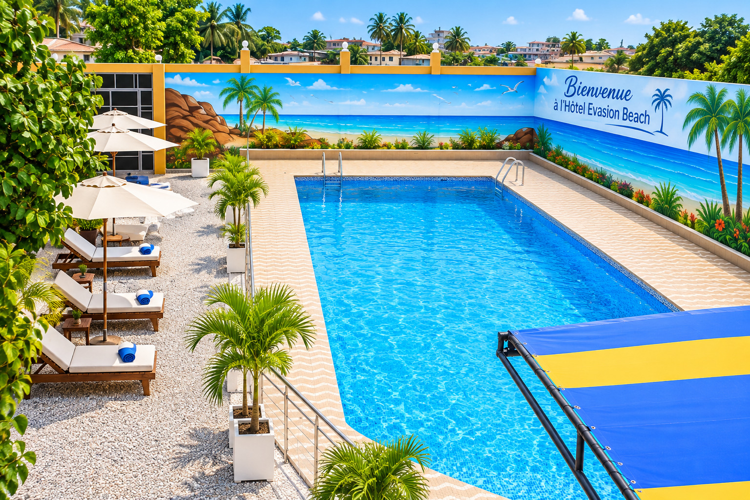 Piscine et espace détente